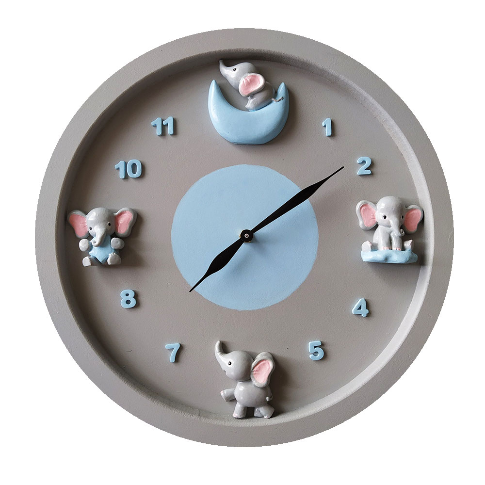 ساعت دیواری اتاق کودک مدل فیل