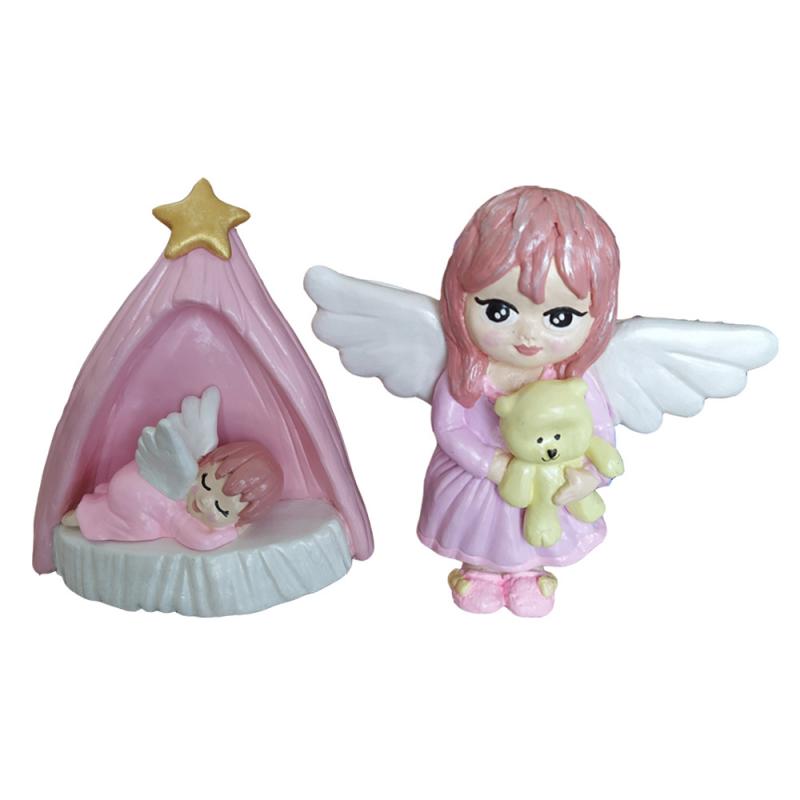 مجسمه دکوری مدل فرشته نگهبان کد MTT-161 مجموعه ۳ عددی